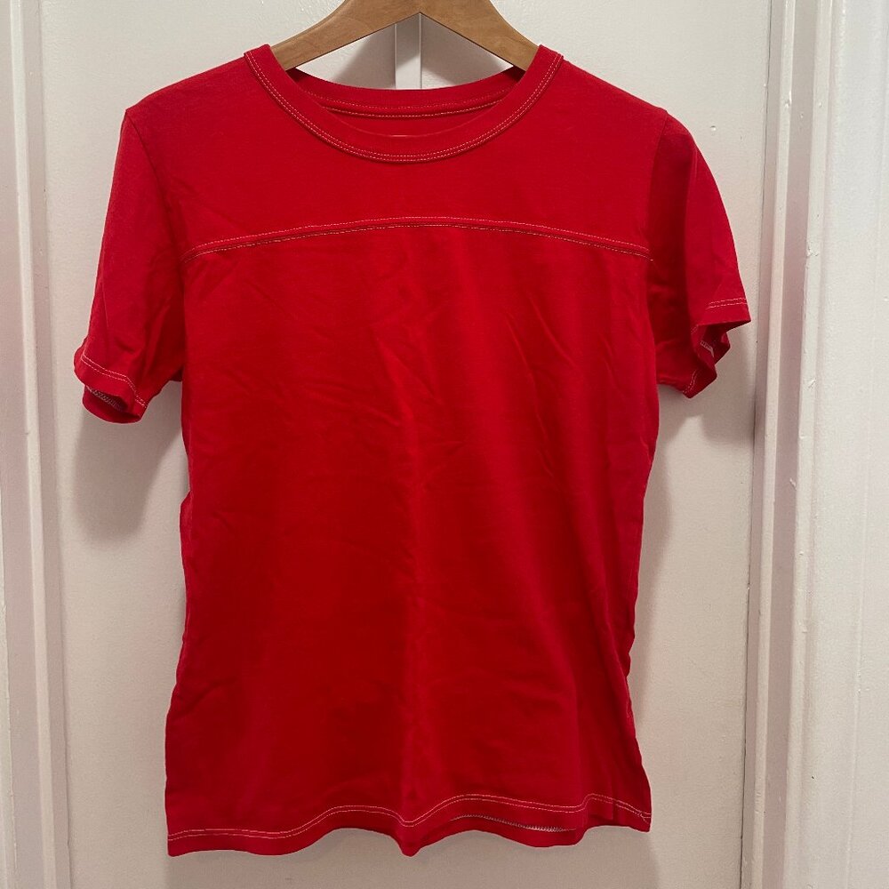 Big Bud Press Mustang Red boxy t-shirt XS contrast stitch